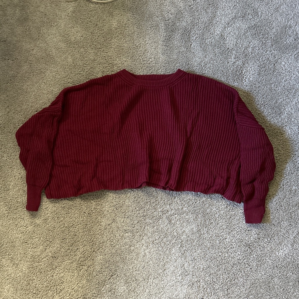Cropped mid weight sweater